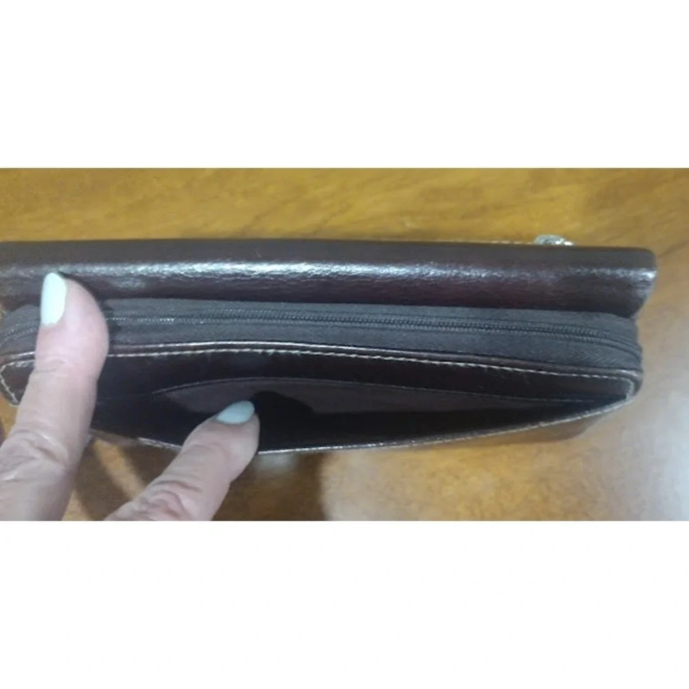 Dopp Leather Tri Fold Wallet‎ with Lots of Compartments, Dark Brown